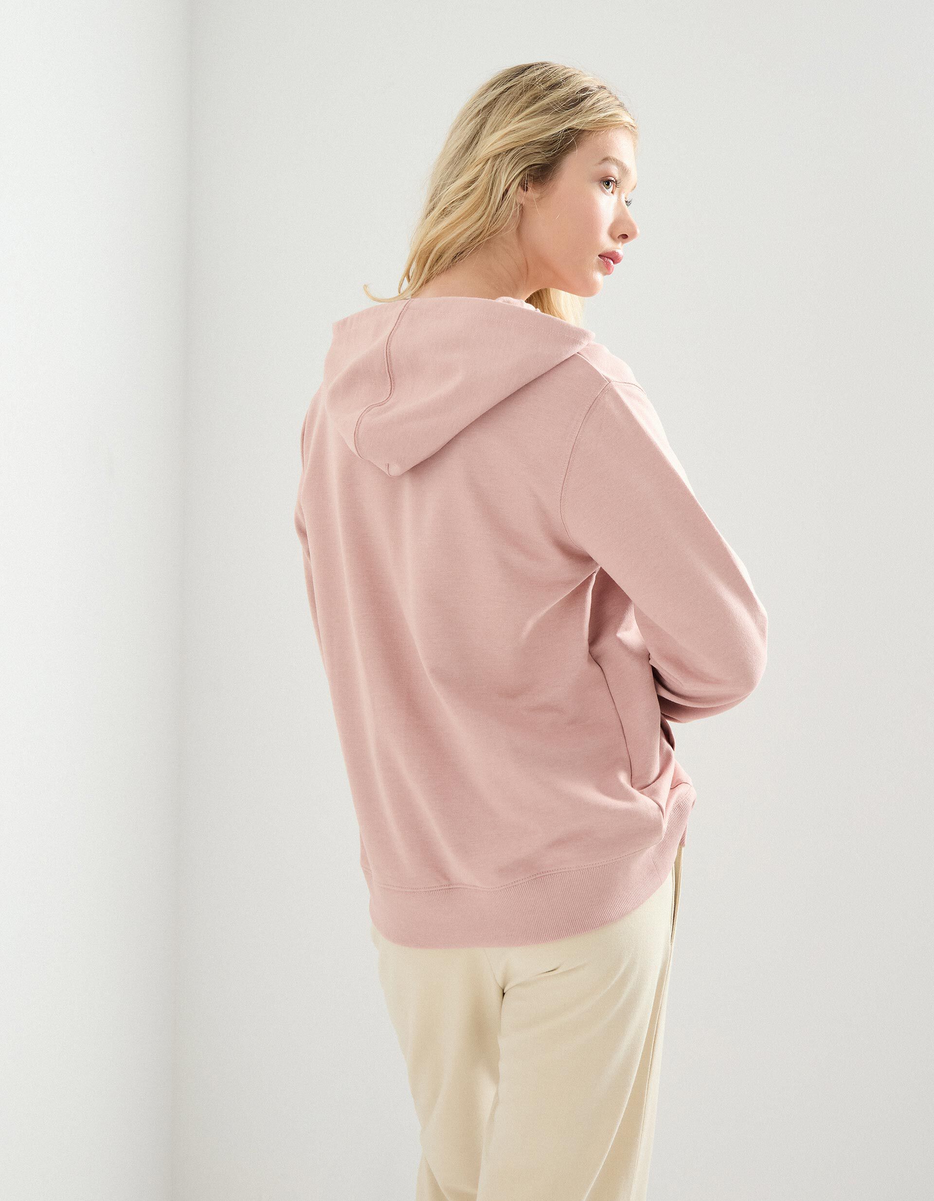 Comprar Online Sweatshirt com Capuz, Mulher, Rosa Claro