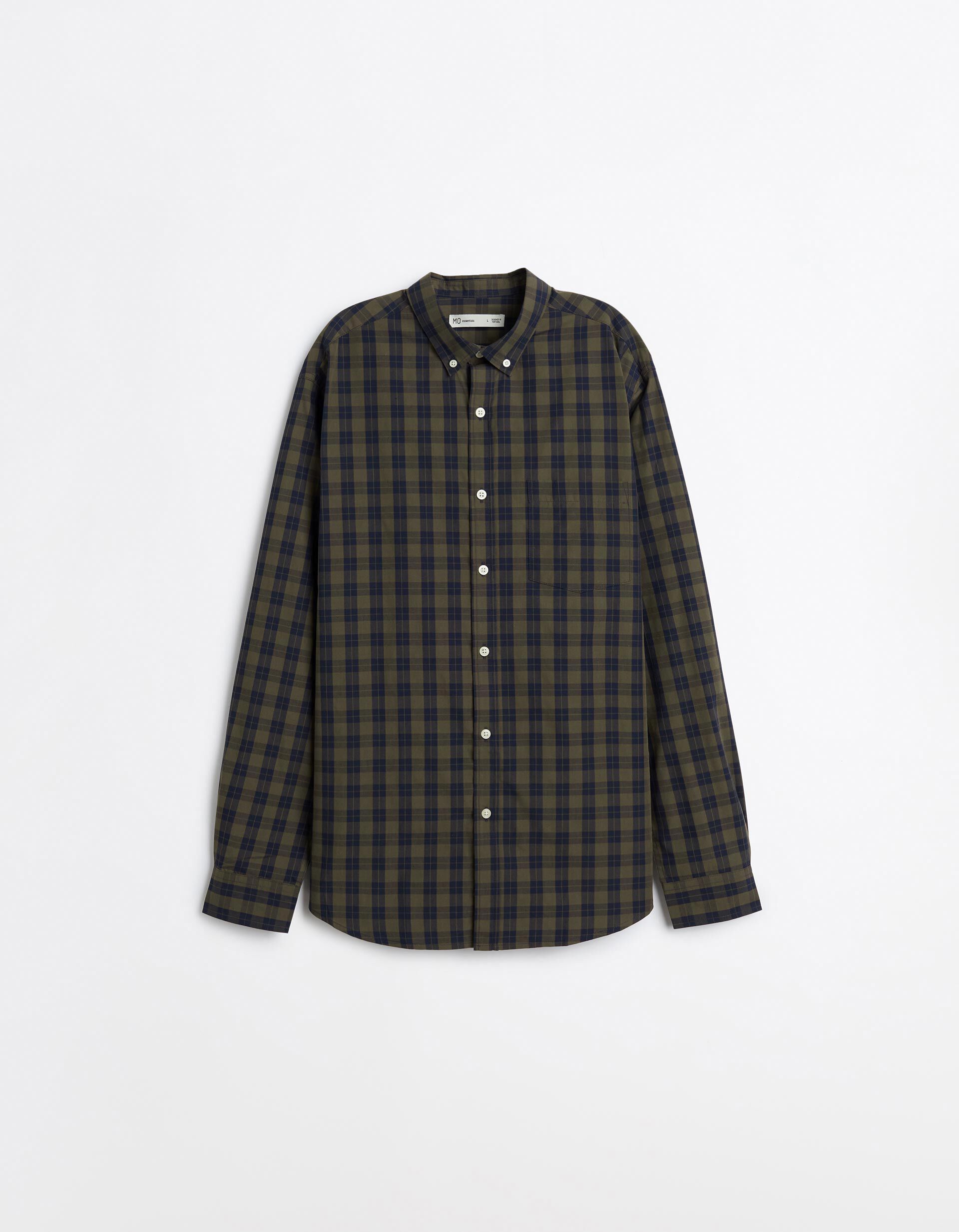 Comprar Online Camisa De Popelina, Homem, Verde Escuro