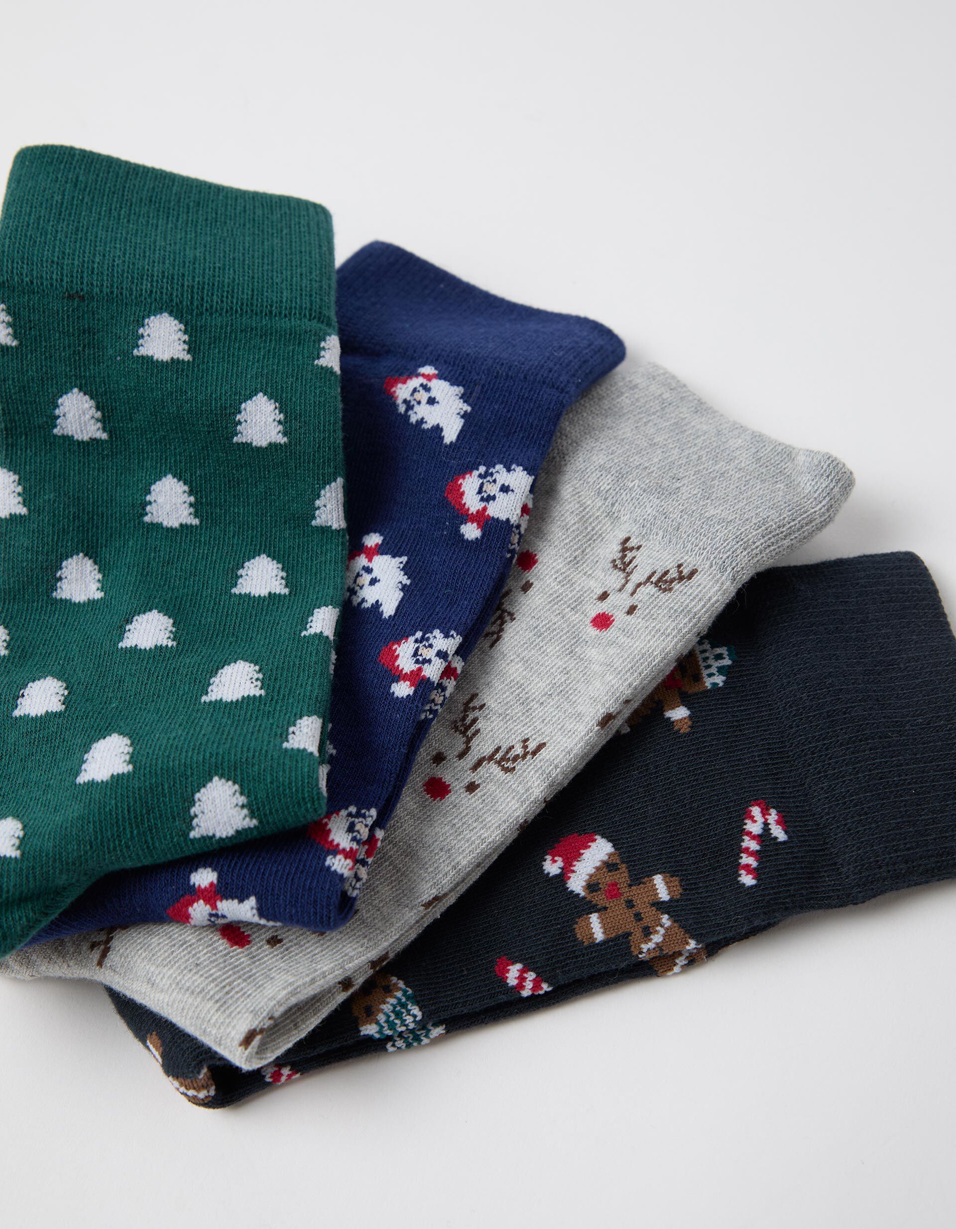 Comprar Online Pack 4 Pares De Meias De Natal, Homem, Verde Escuro