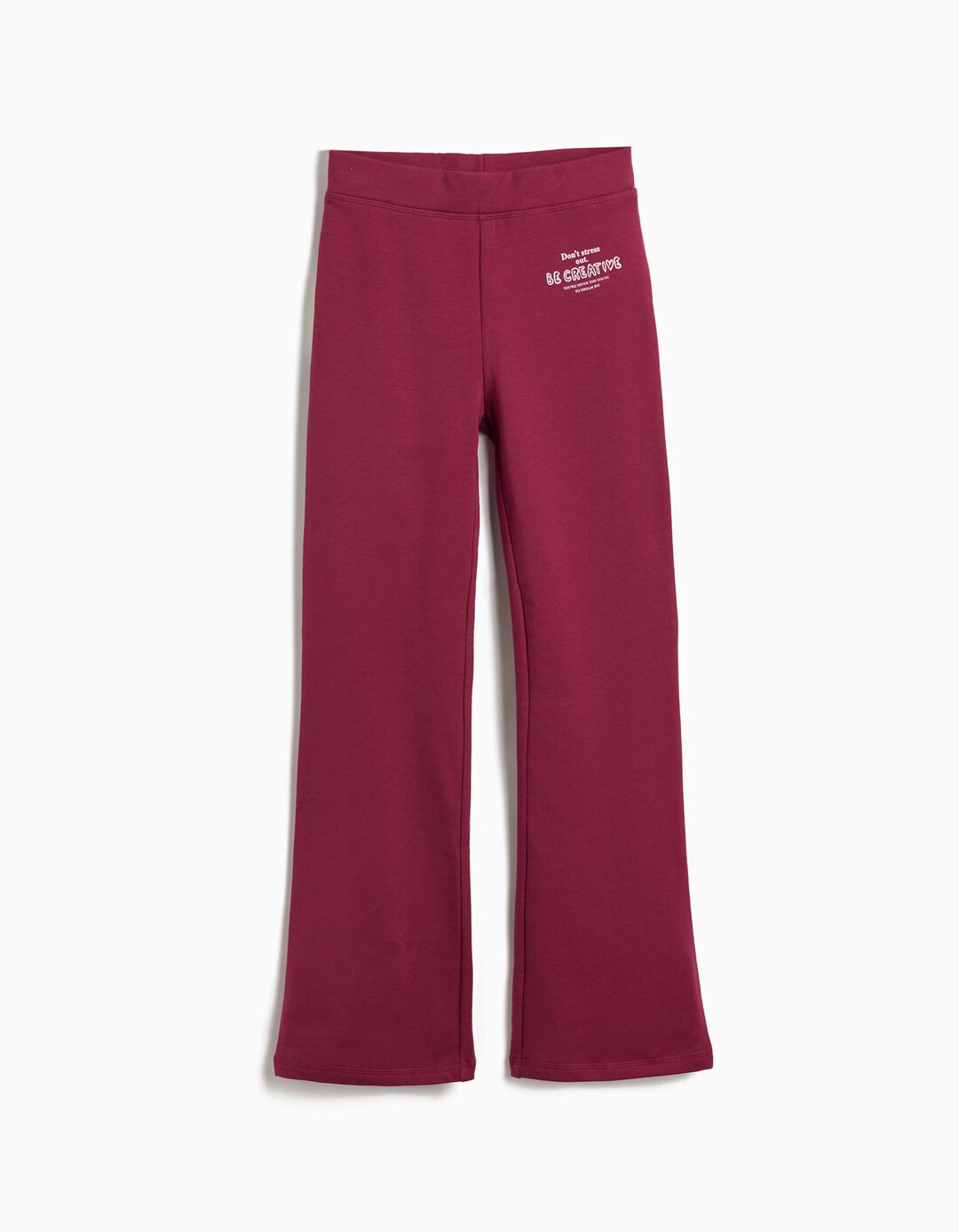 Leggings Flare, Menina, Vermelho Escuro