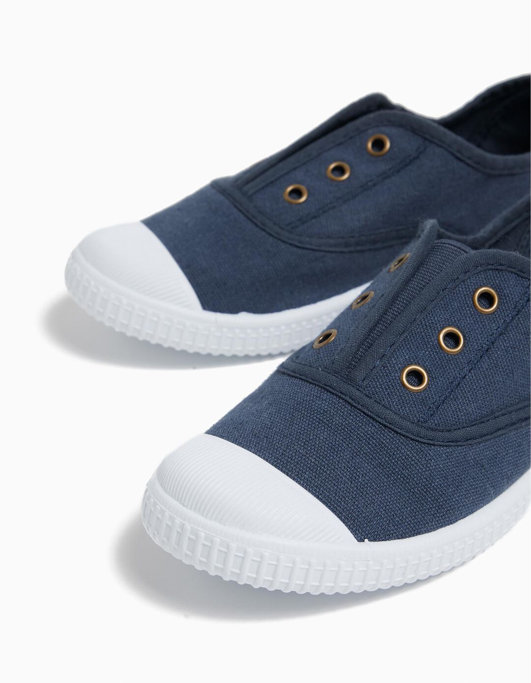 Lace-up Canvas Sneakers, Boy, Dark Blue
