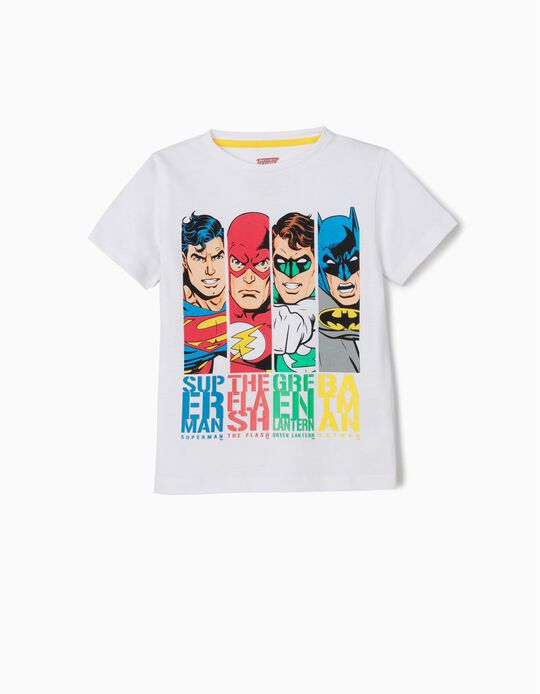 T-shirt para Menino 'Justice League', Branco