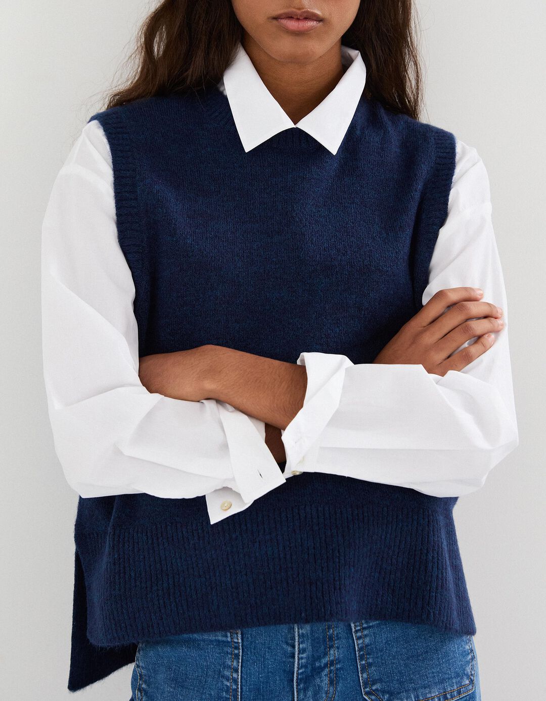 Colete de Malha, Mulher, Azul