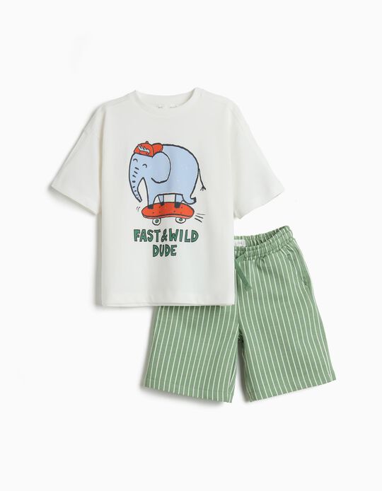 Comprar Online Conjunto T-shirt e Cal&ccedil;&otilde;es, Menino, Verde Escuro