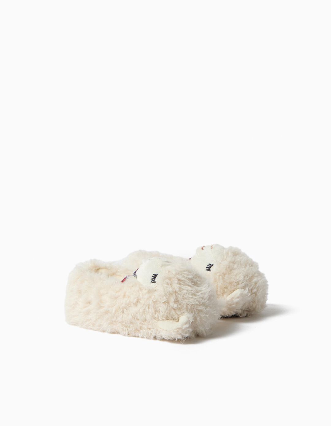 Pantufas Lama, Menina, Branco