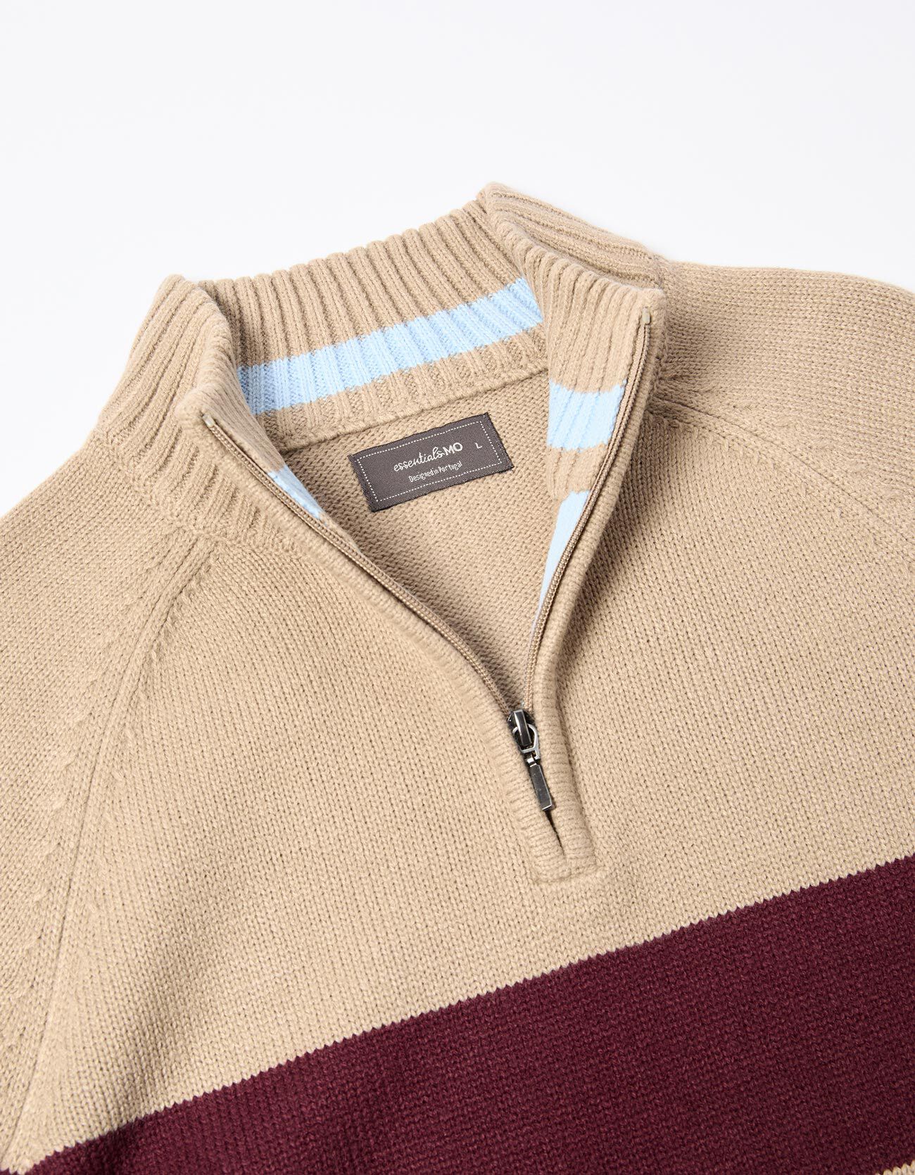 Comprar Online Camisola de Malha com Fecho, Homem, Bege