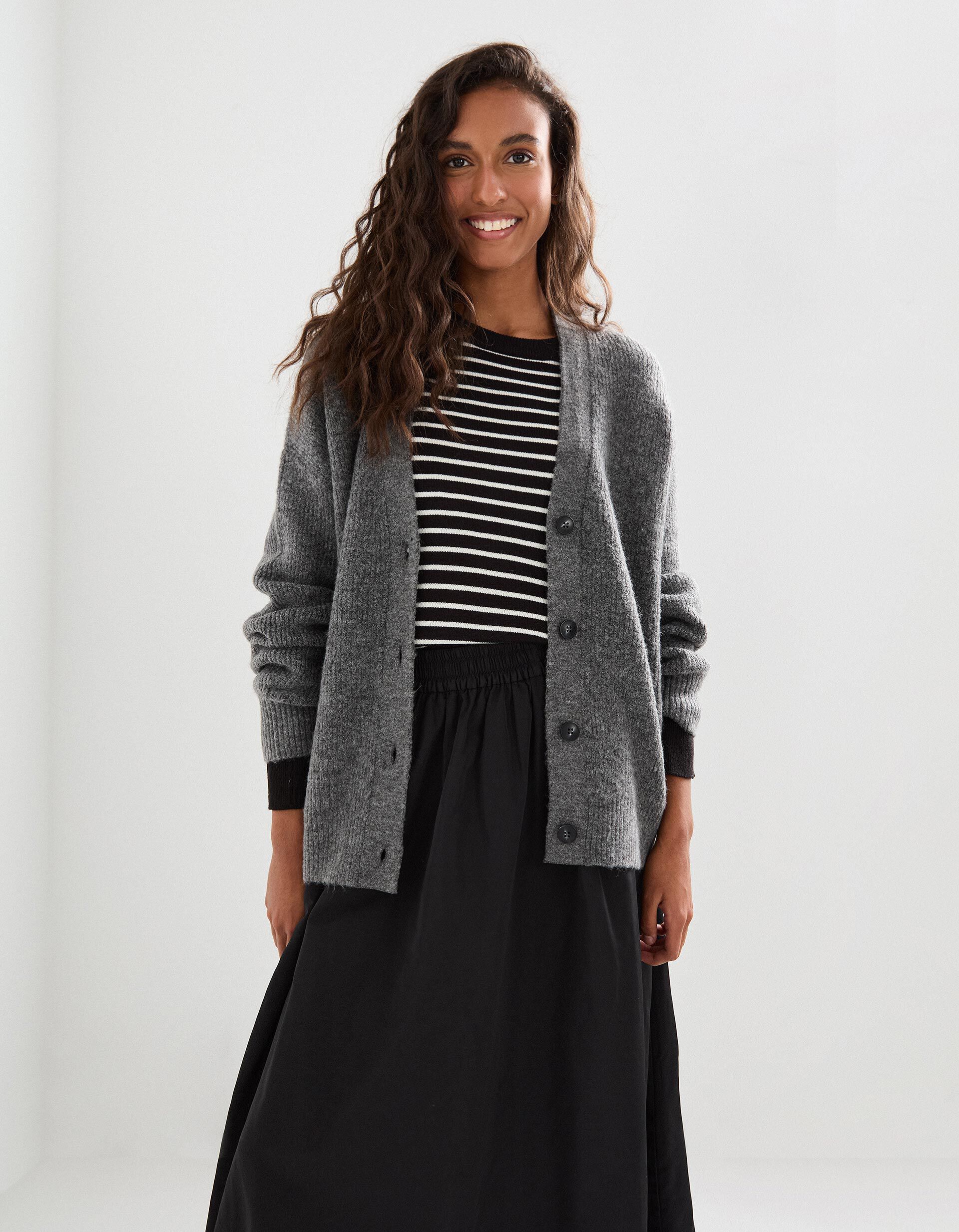 Comprar Online Casaco de Malha, Mulher, Cinzento Escuro