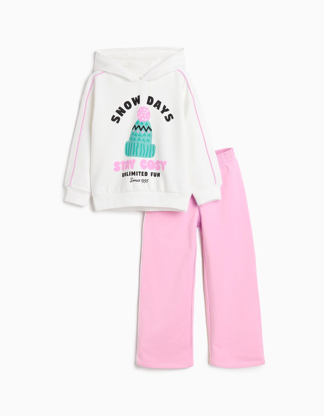 Conjunto de Jogging, Menina, Branco