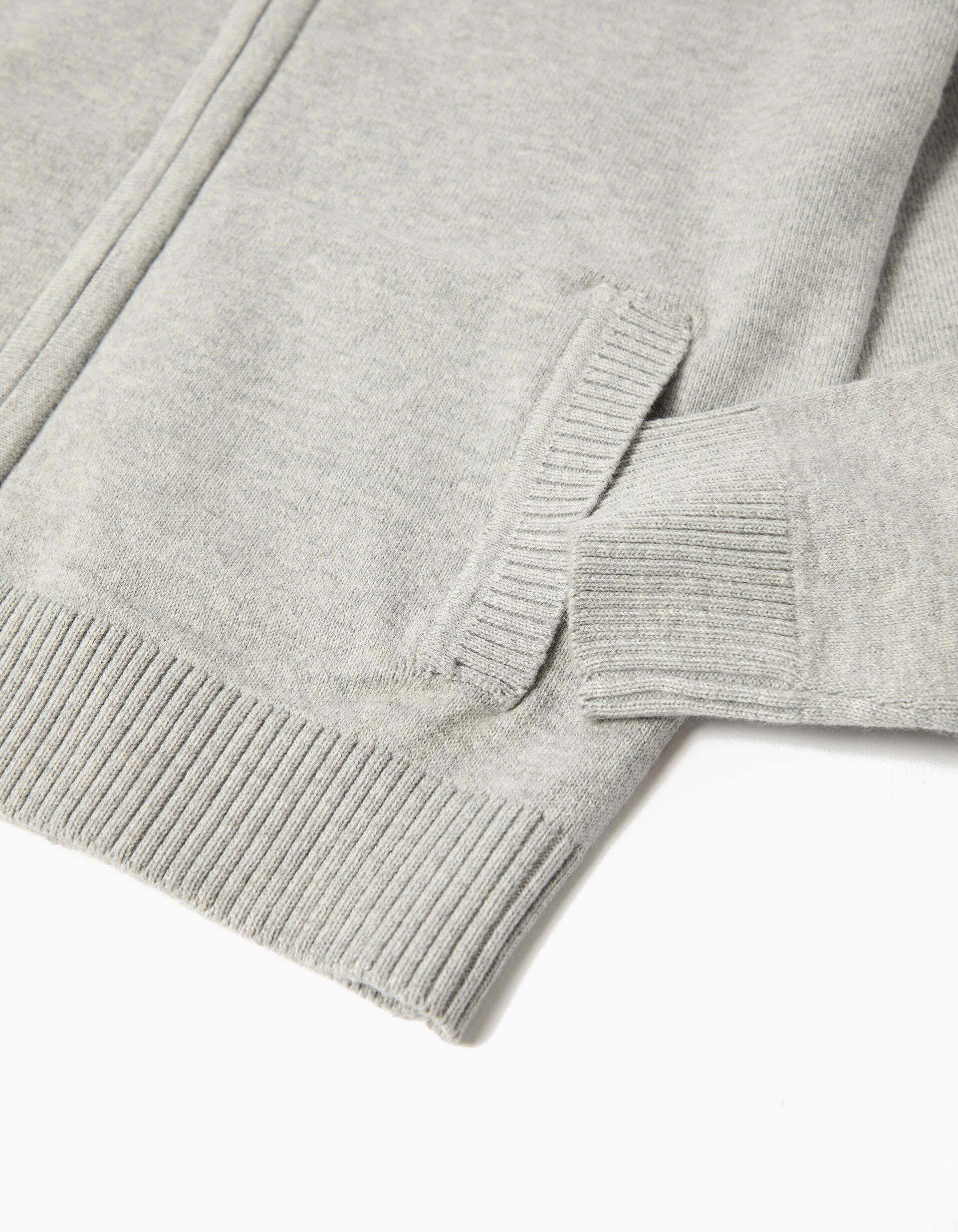 Comprar Online Casaco de Malha, Menino, Cinzento Claro