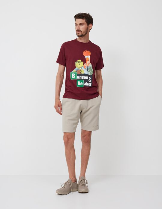 T-shirt 'The Muppets', Homem, Bordô
