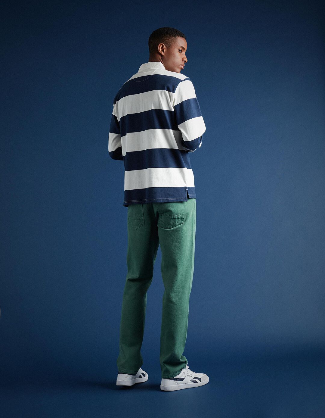 Denim Trousers, Men, Green