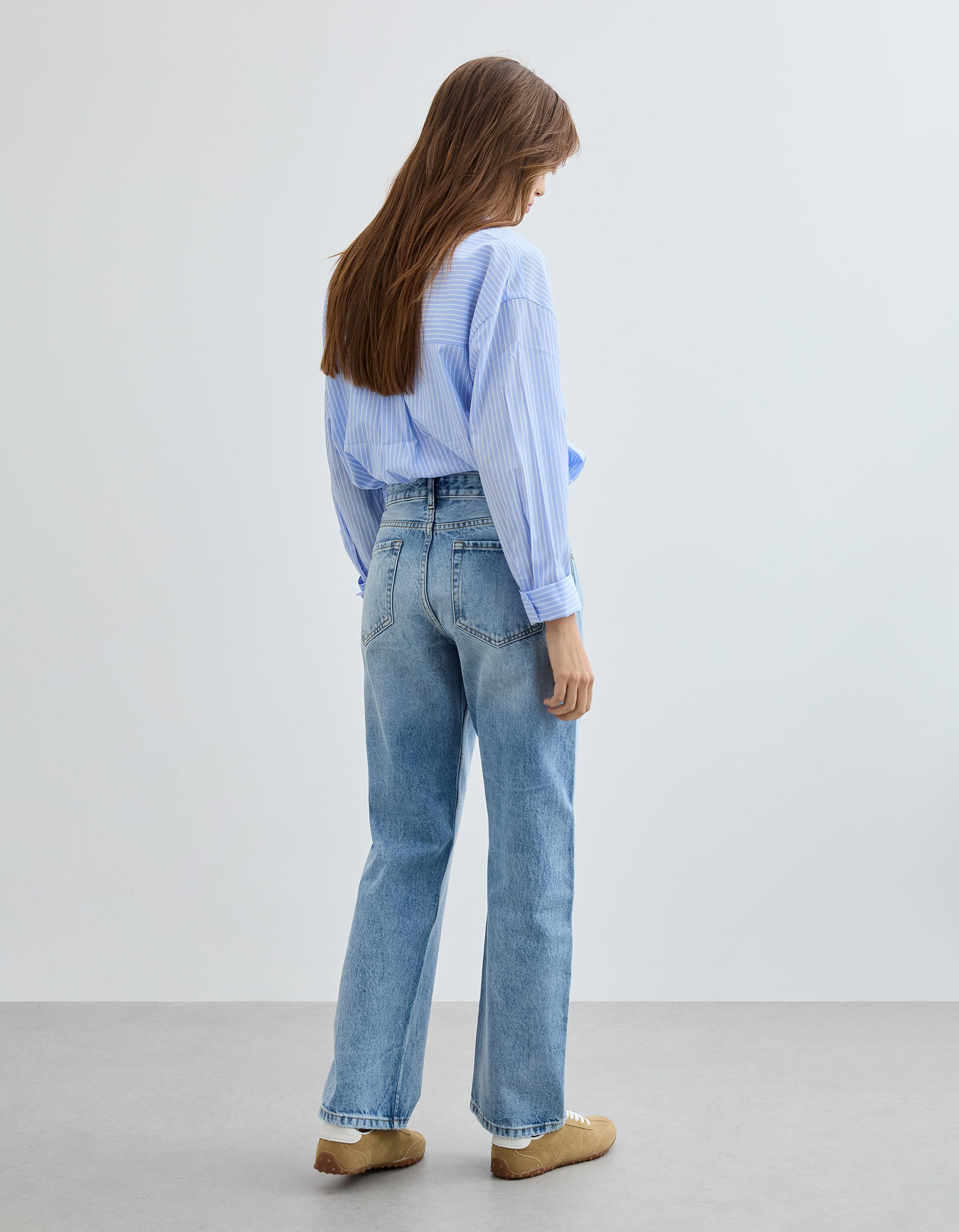 Comprar Online Cal&ccedil;as de Ganga 'Straight Fit', Mulher, Azul Claro