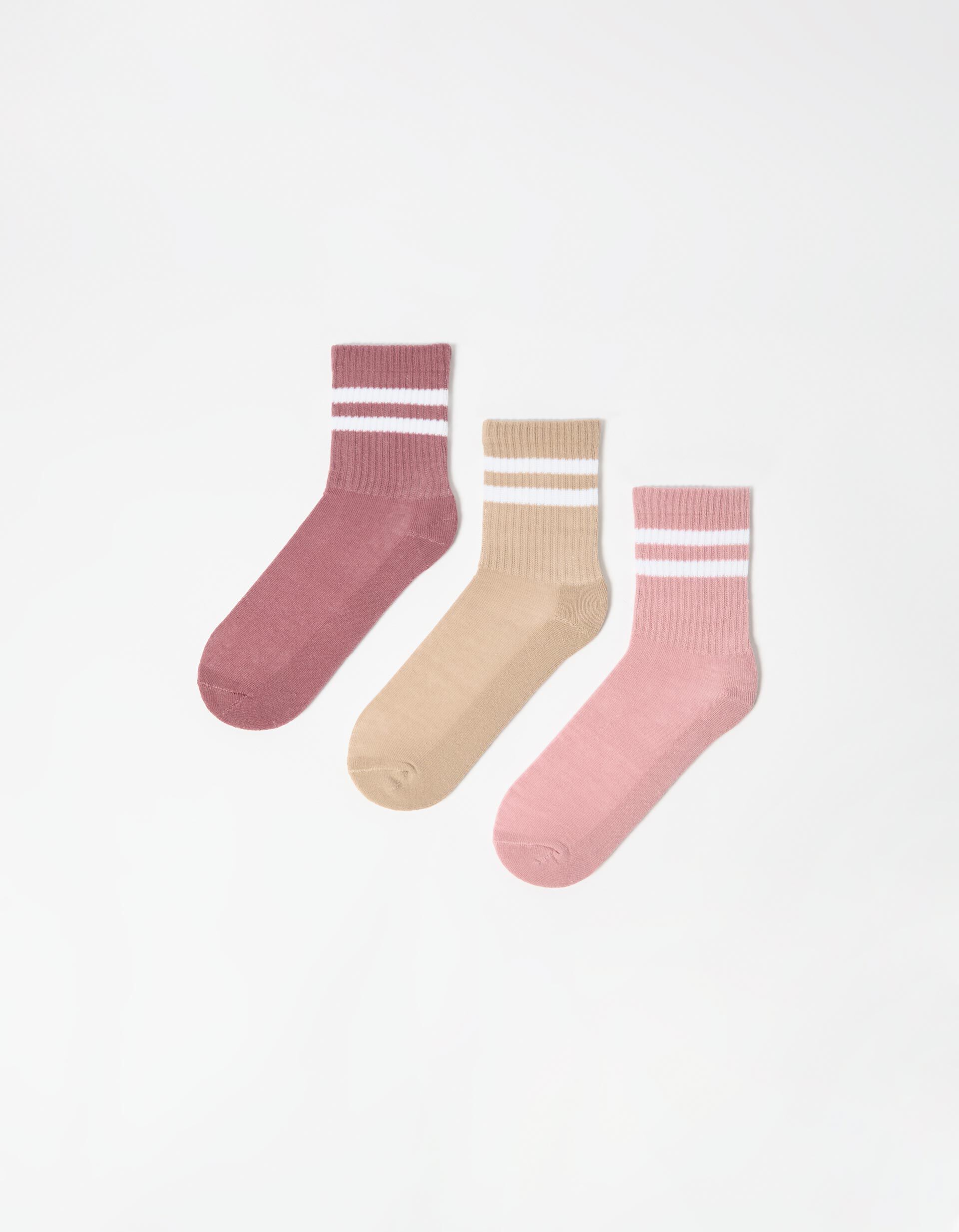 Comprar Online Pack 3 Pares de Meias Desporto, Mulher, Rosa 