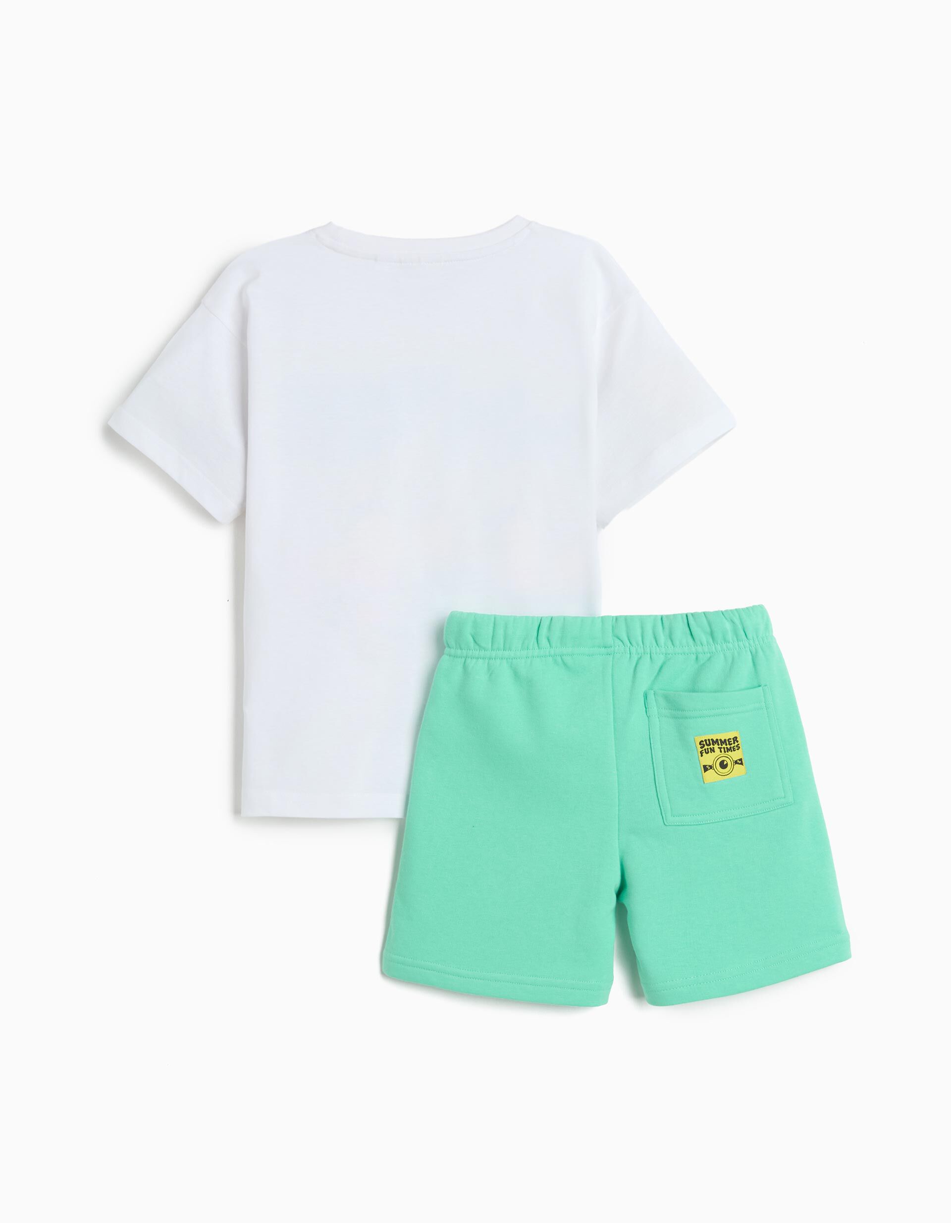 Comprar Online Conjunto T-shirt e Cal&ccedil;&otilde;es 'Minions', Menino, Branco