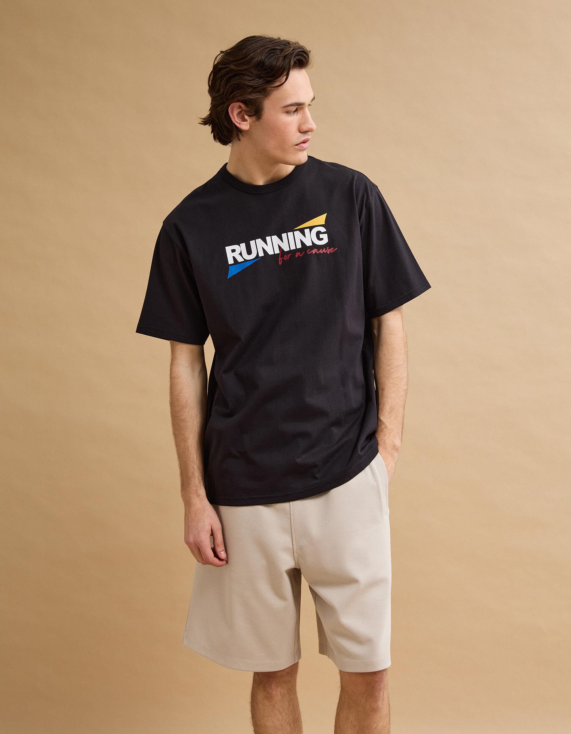 Comprar Online T-shirt Heavy Jersey Estampada, Homem, Preto