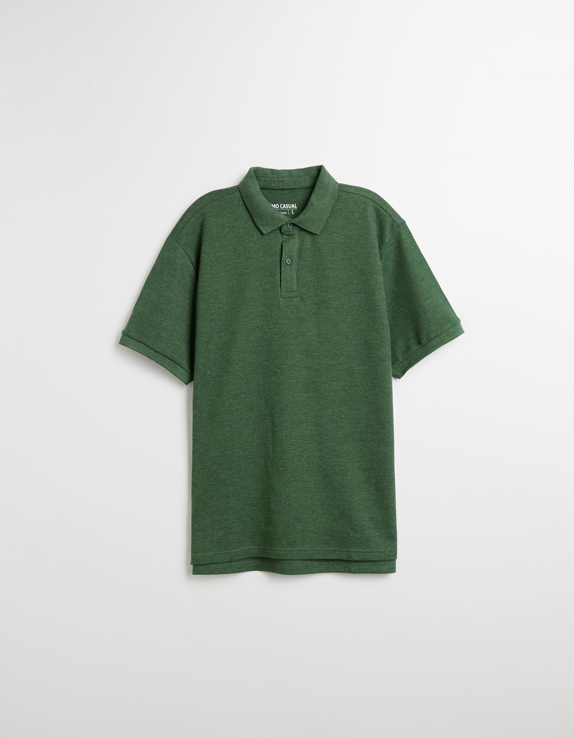 Comprar Online Polo Waffle, Homem, Verde Escuro