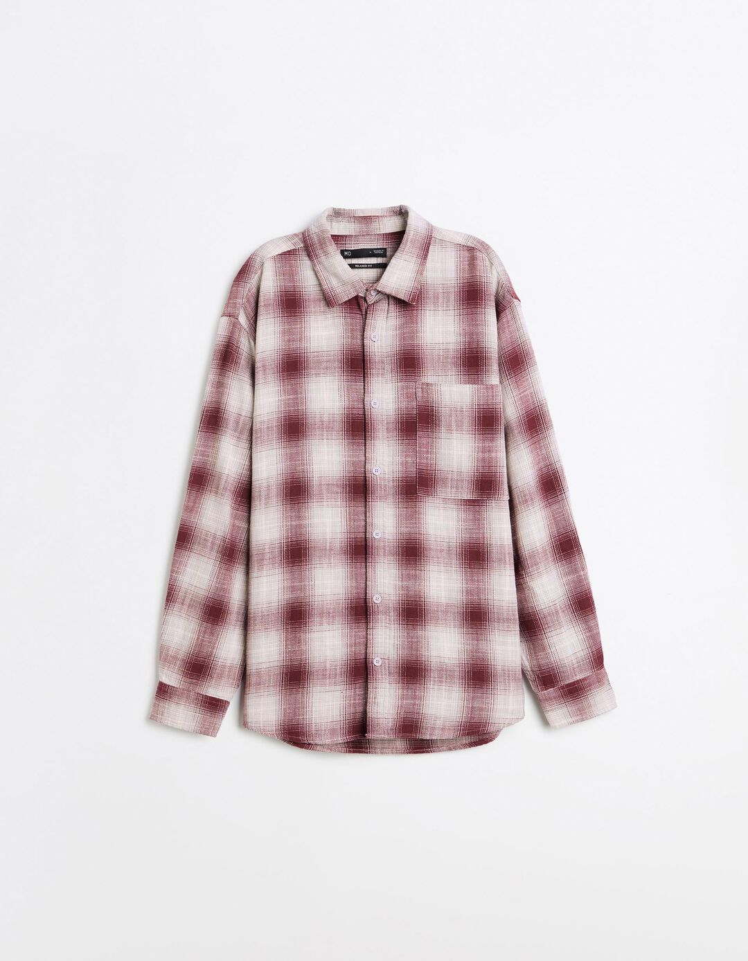 Camisa Aos Quadrados, Homem, Vermelho Escuro