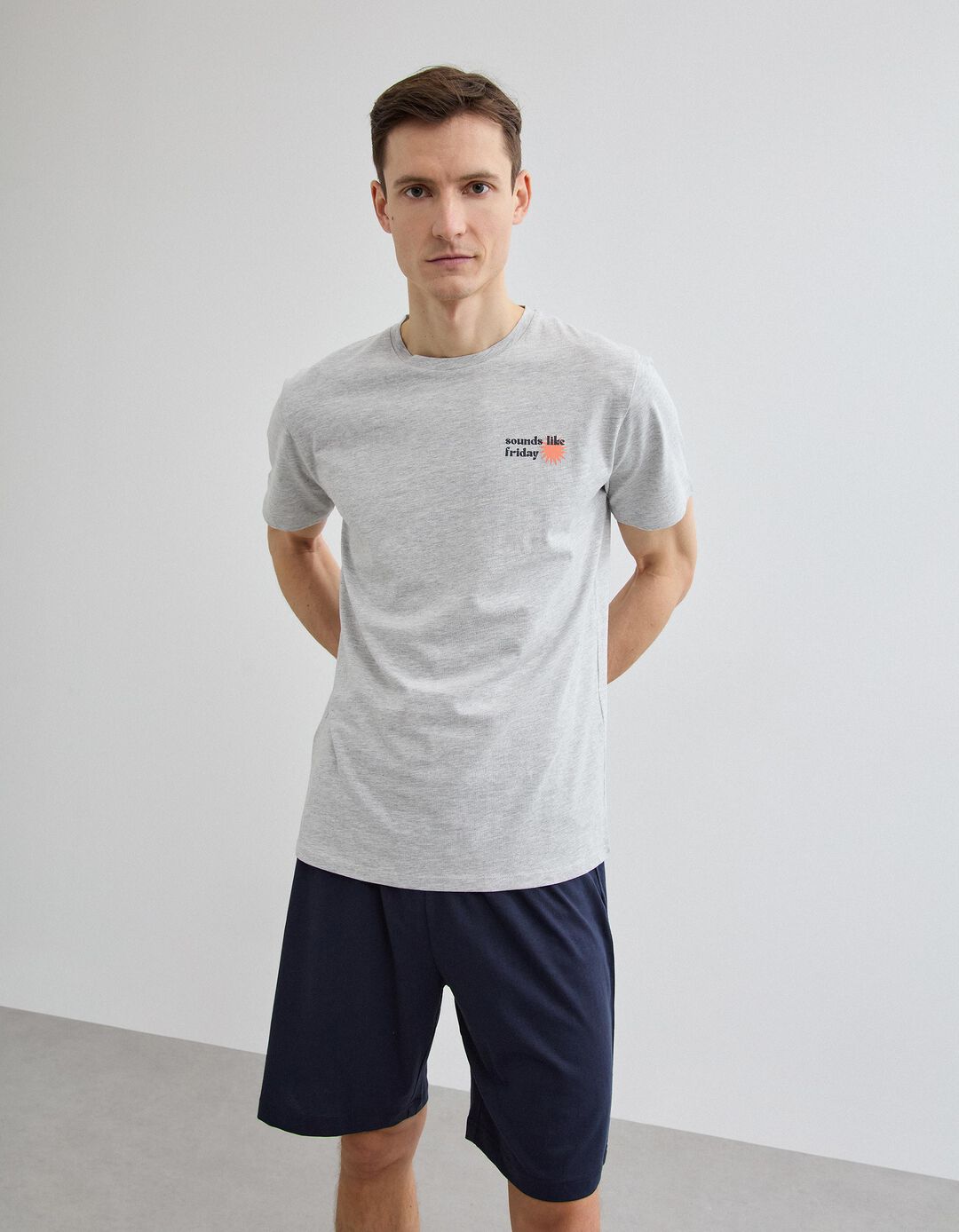 Pijama, Homem, Cinzento Claro