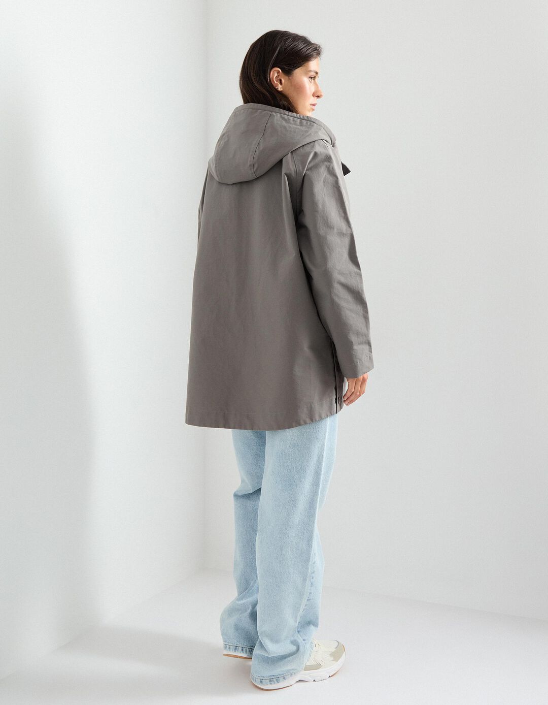 Parka Oversized, Mulher, Cinzento