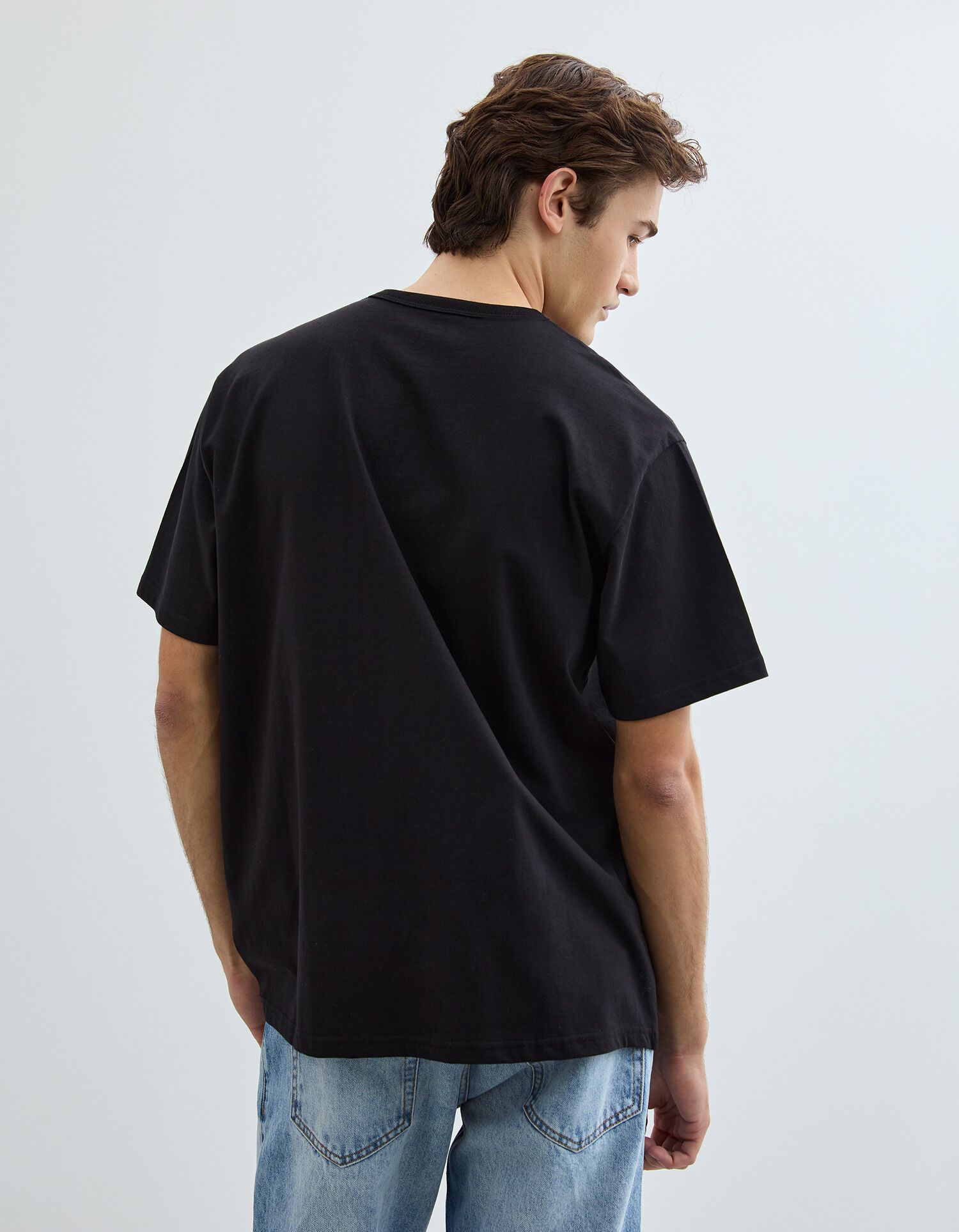 Comprar Online T-shirt Heavy Jersey, Homem, Preto