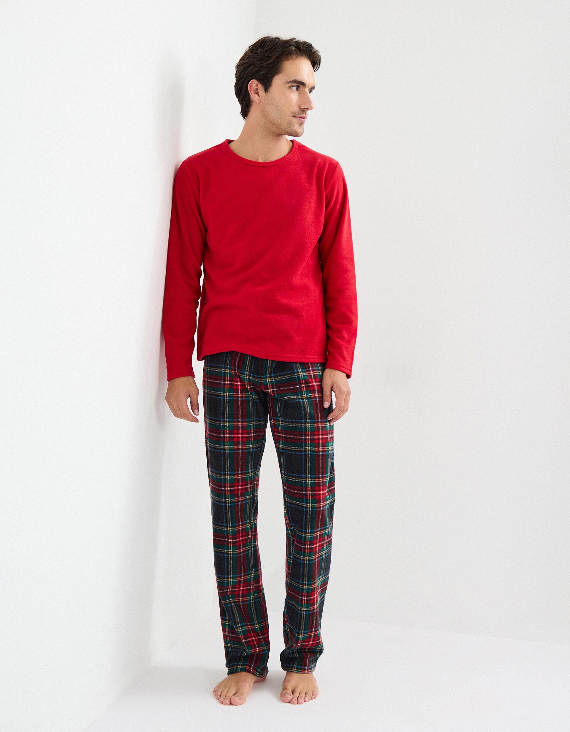 Comprar Online Pijama Polar Natal, Homem, Vermelho Escuro 