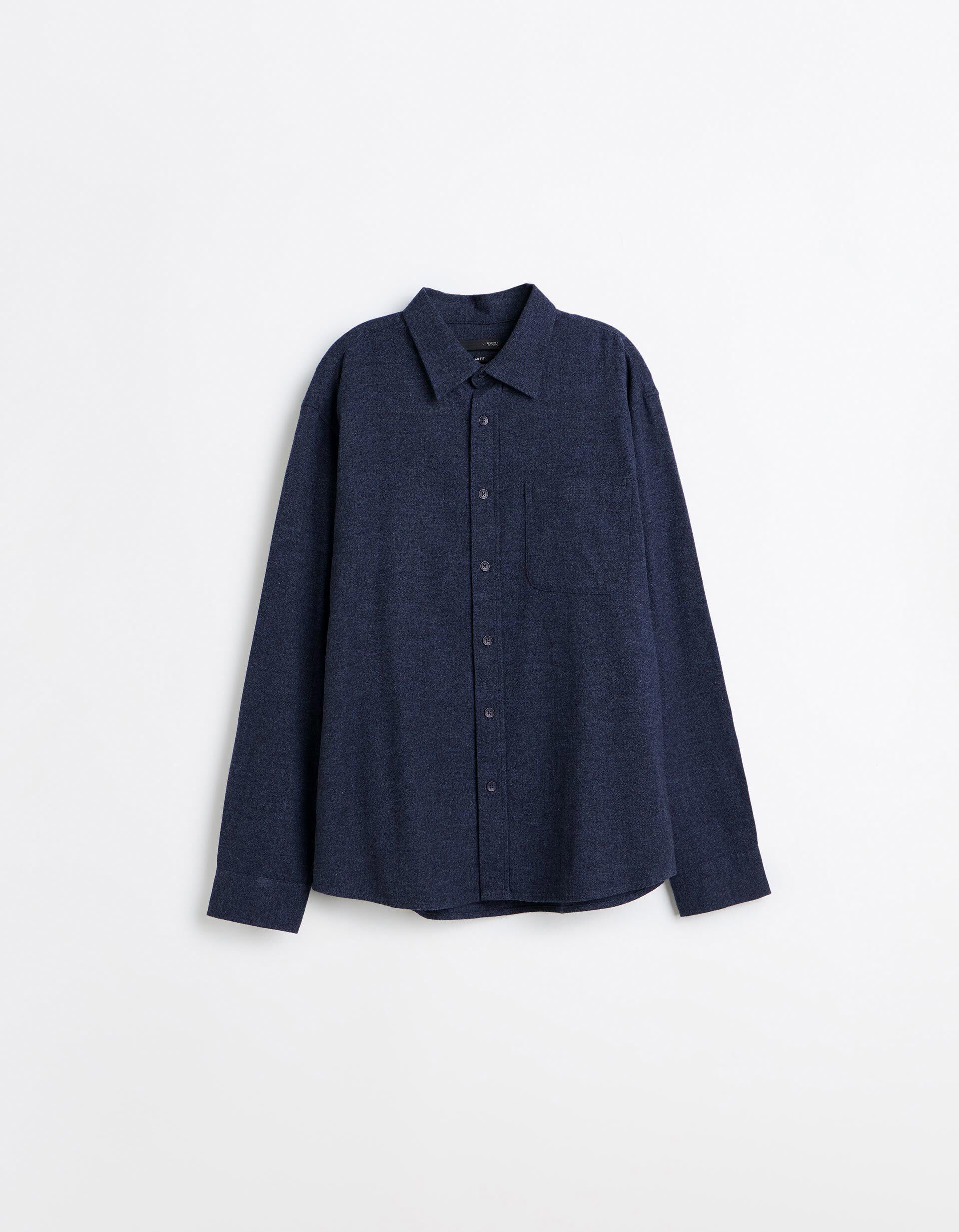 Comprar Online Camisa De Flanela, Homem, Azul Escuro