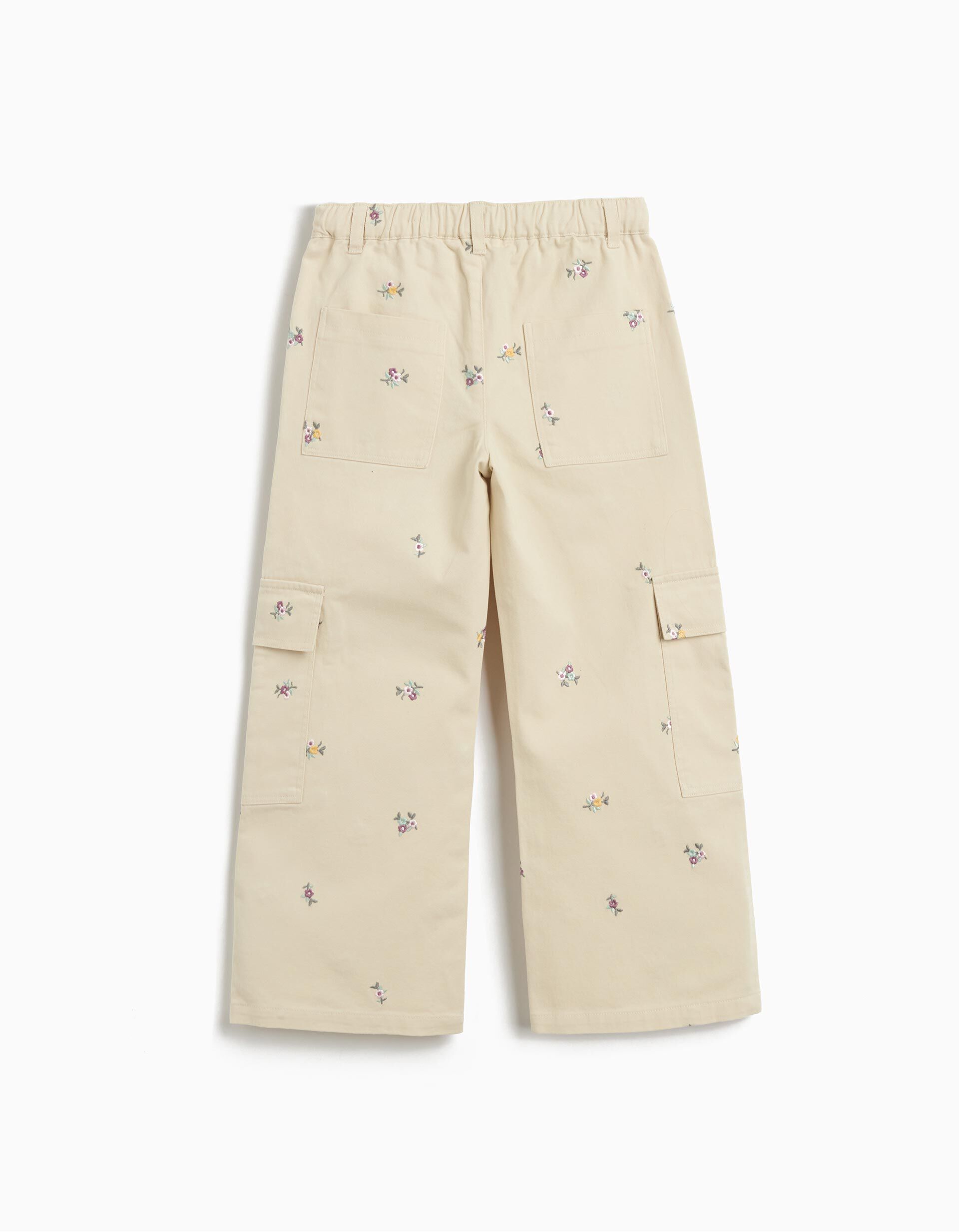 Comprar Online Cal&ccedil;as Cargo, Menina, Bege Claro 