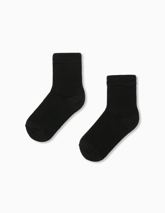 2-Pack Socks for Boys, Black