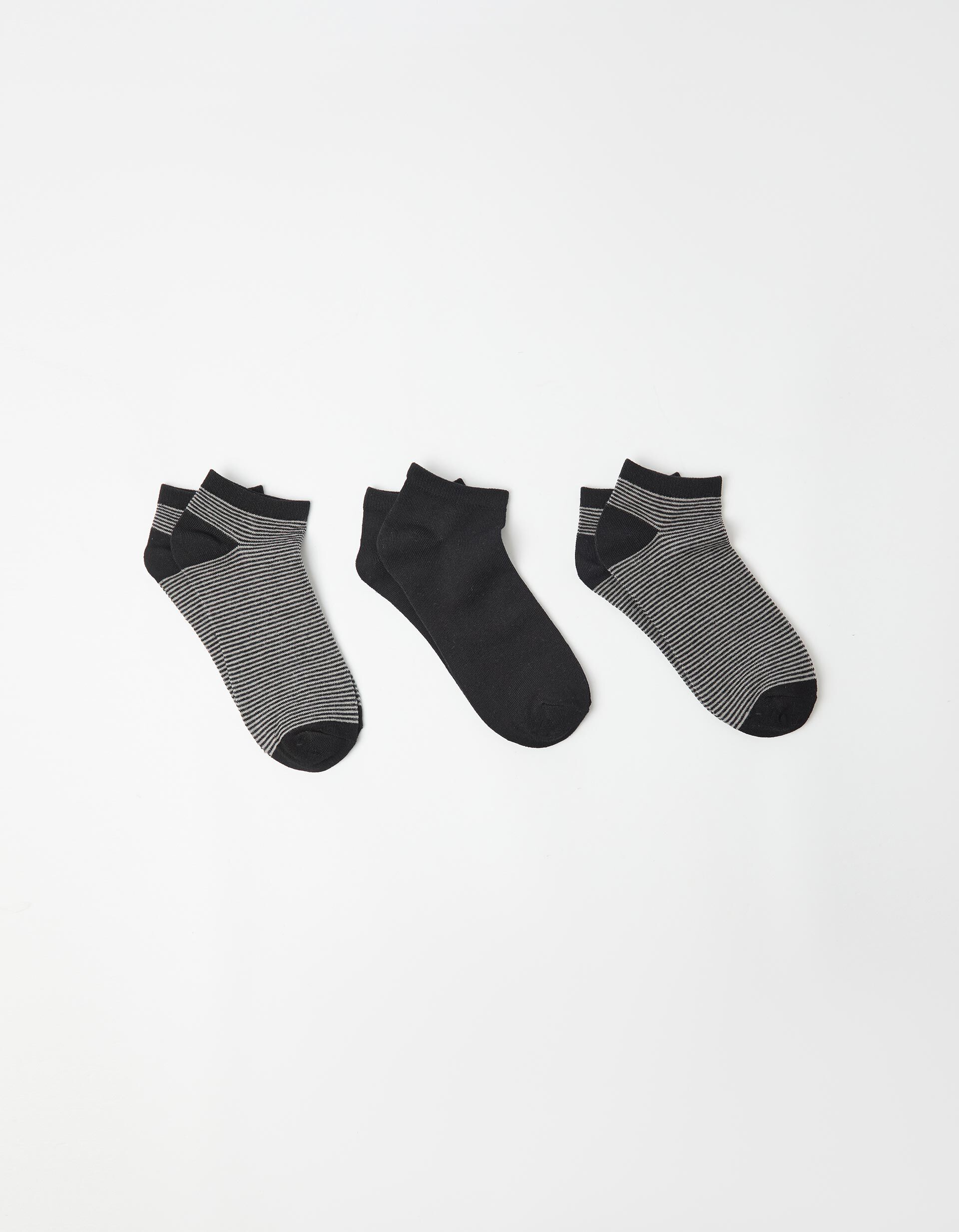 Comprar Online Pack 3 Pares de Meias Tornozelo, Homem, Preto