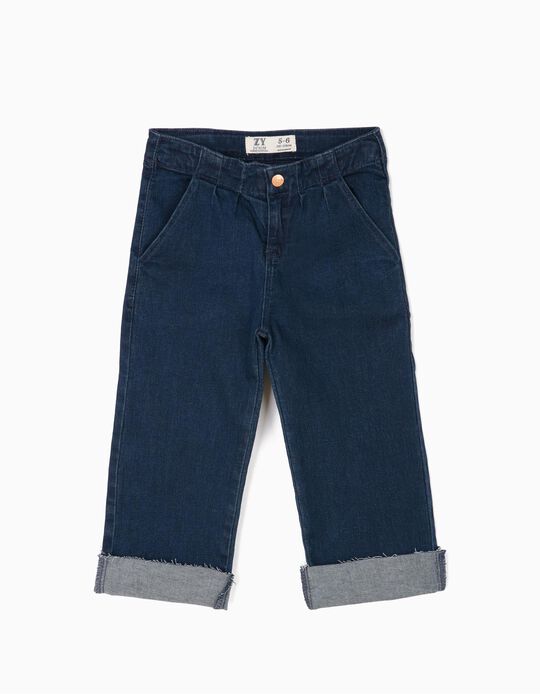 Dark Denim Trousers, Wide