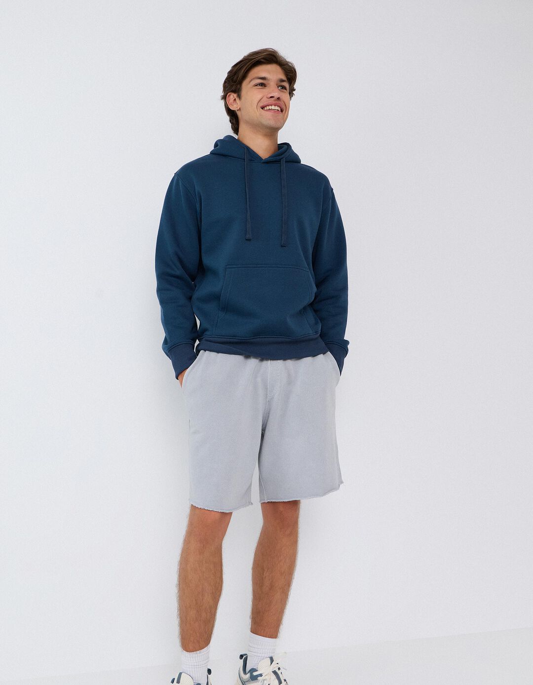 Sweatshirt Com Capuz, Homem, Azul Escuro