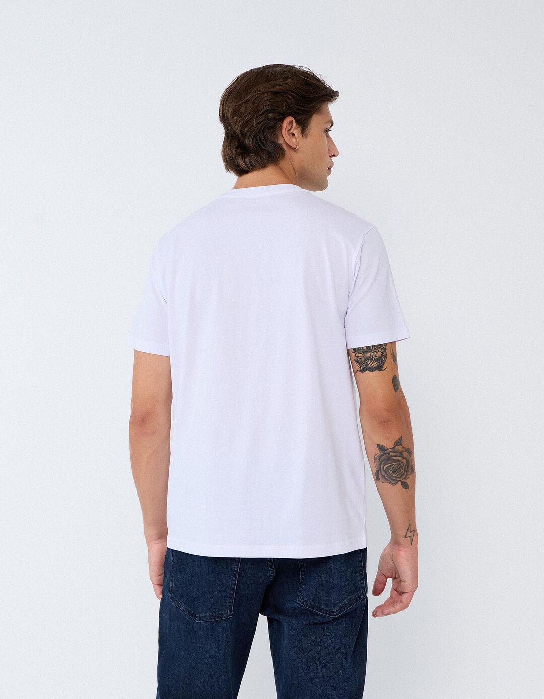 T-shirt Jersey Estampada, Homem, Branco