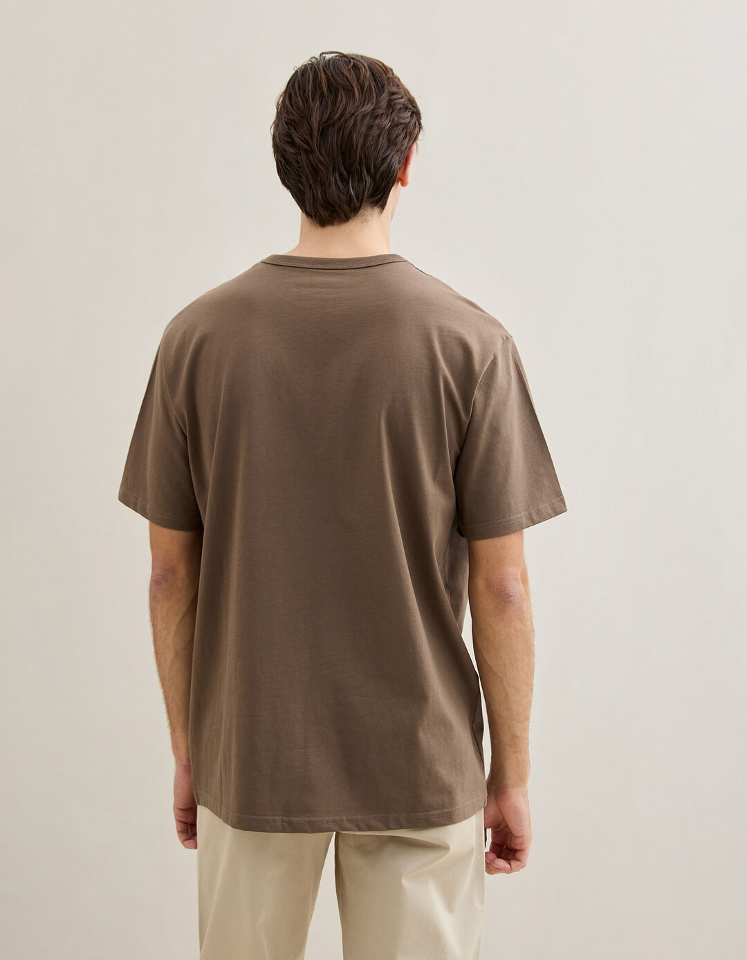 T-shirt Heavy Jersey, Homem, Castanho