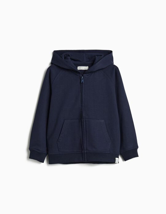 Comprar Online Casaco De Felpa Com Capuz, Menino, Azul Escuro