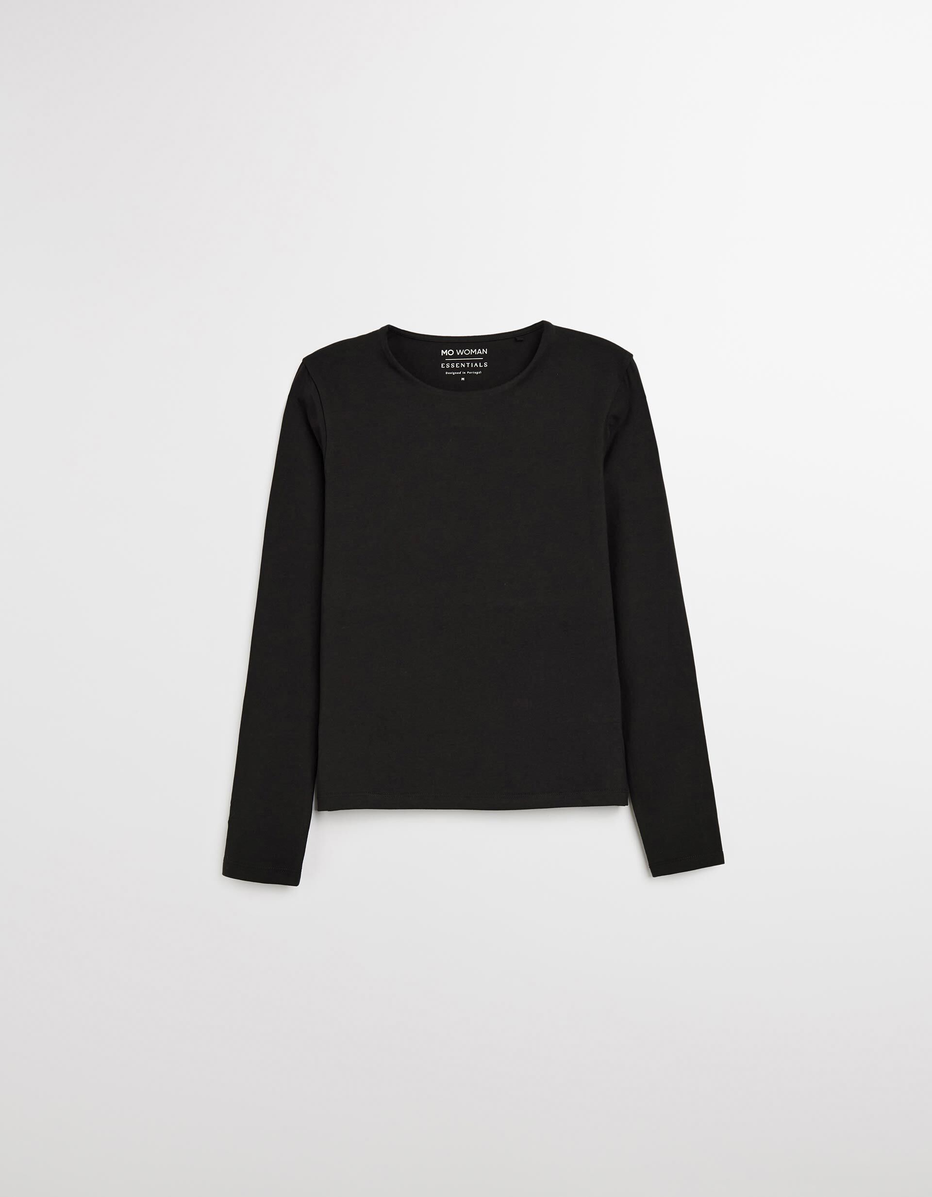 Comprar Online T-shirt Manga Comprida, Mulher, Preto