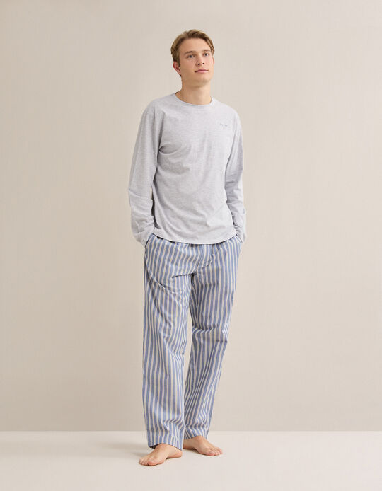 Comprar Online Pijama Riscas, Homem, Cinzento Claro