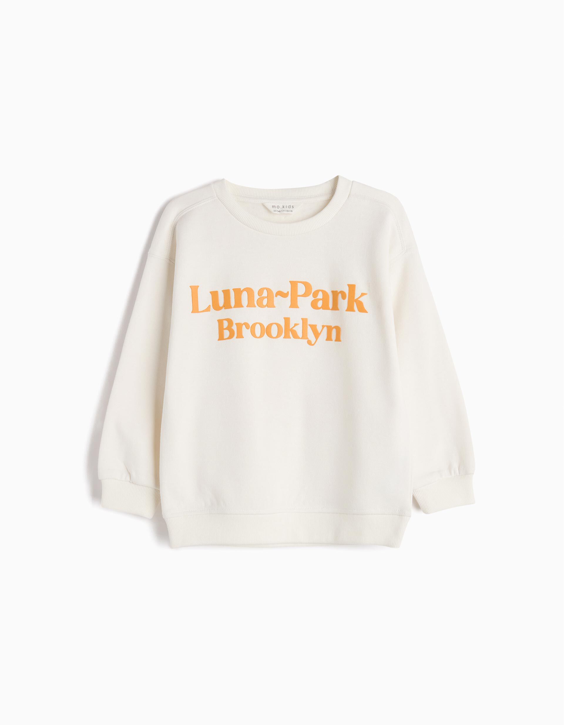 Comprar Online Sweatshirt de Felpa Estampado, Menino, Branco