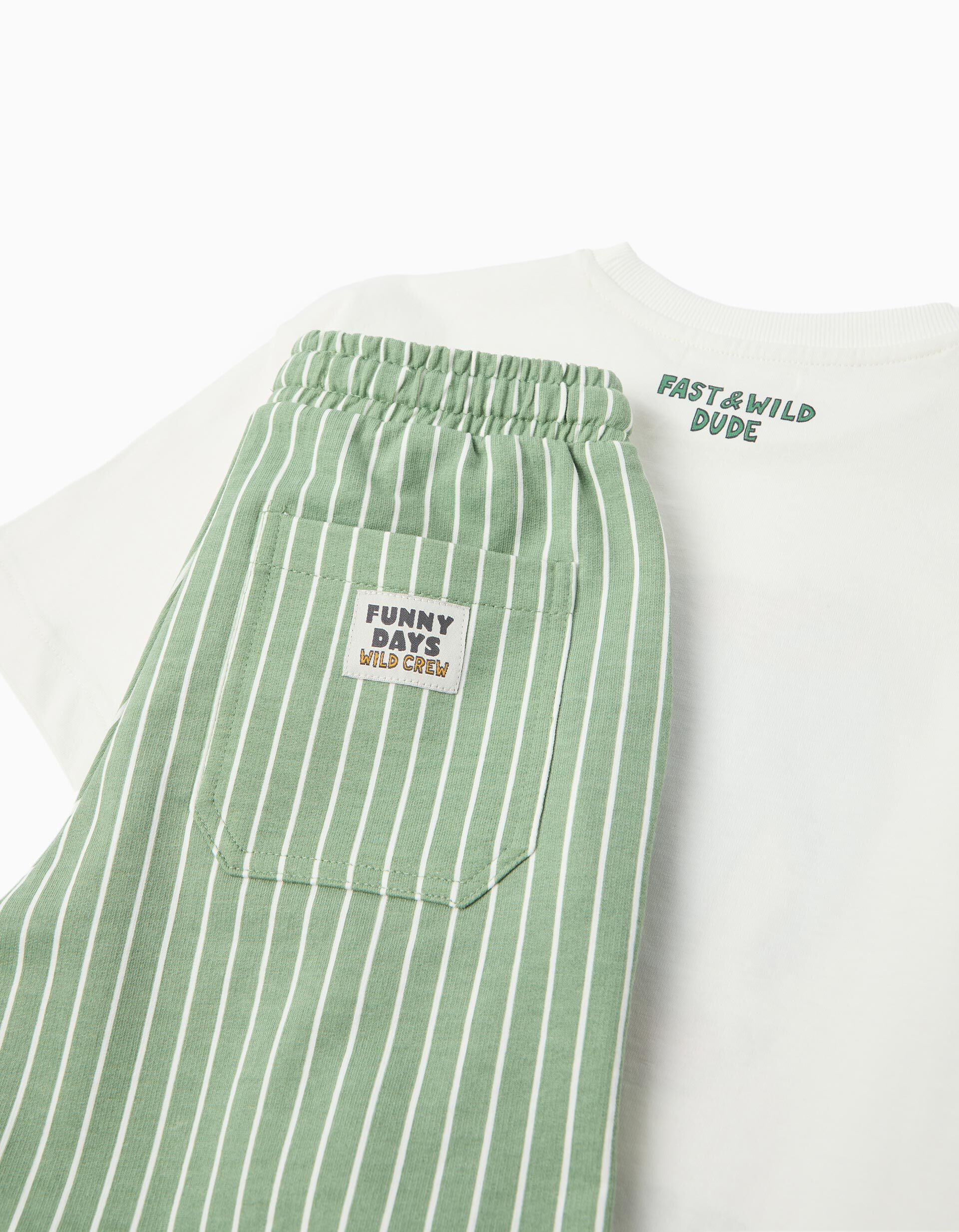 Comprar Online Conjunto T-shirt e Cal&ccedil;&otilde;es, Menino, Verde Escuro