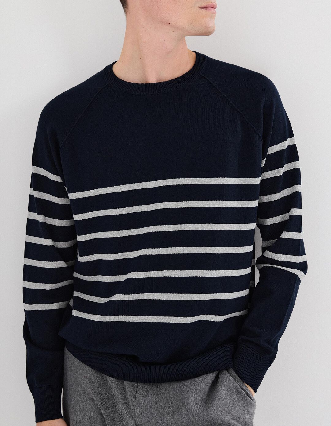 Camisola de Malha, Homem, Azul Escuro