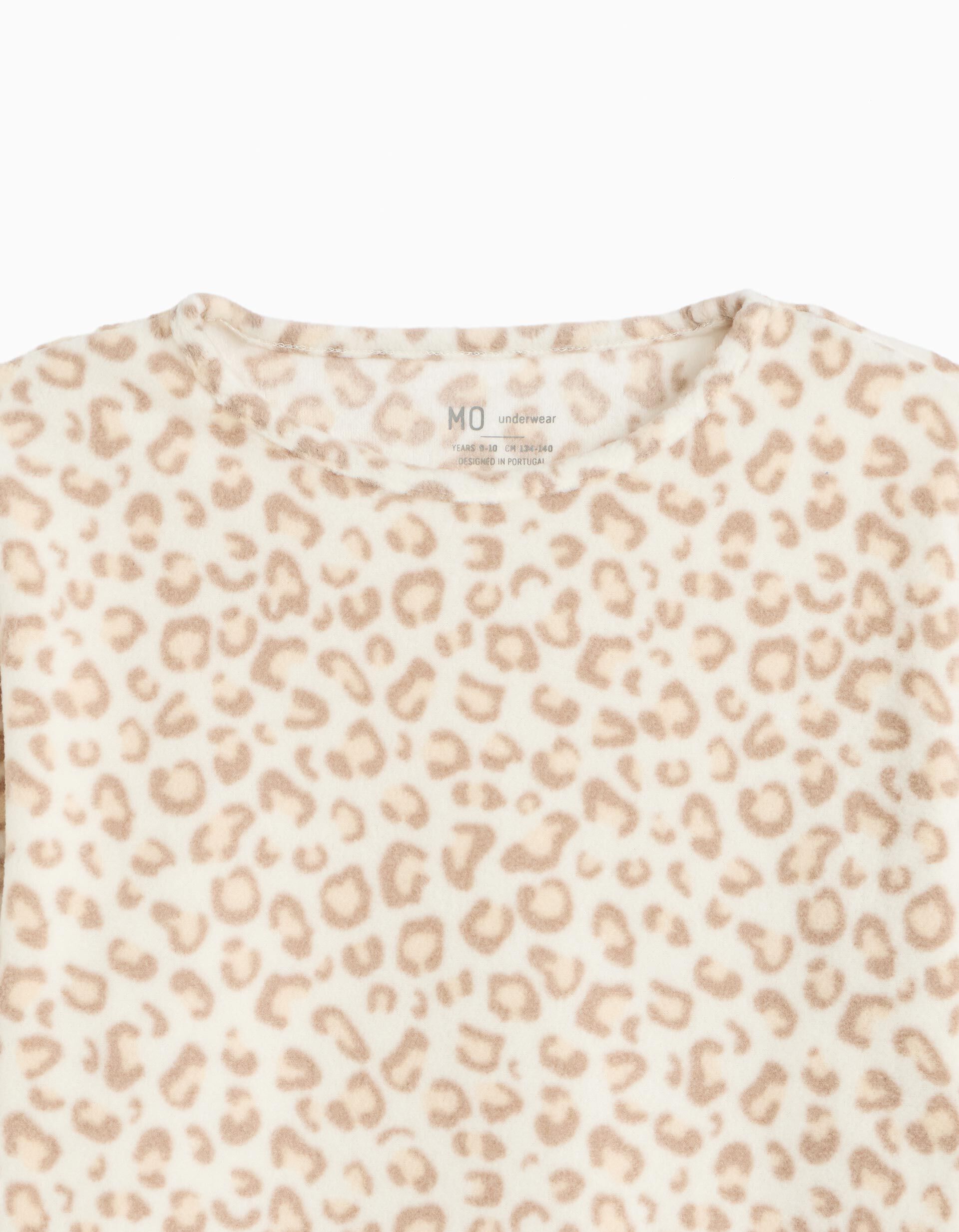 Comprar Online Pijama Polar Animal Print, Menina, Bege Claro