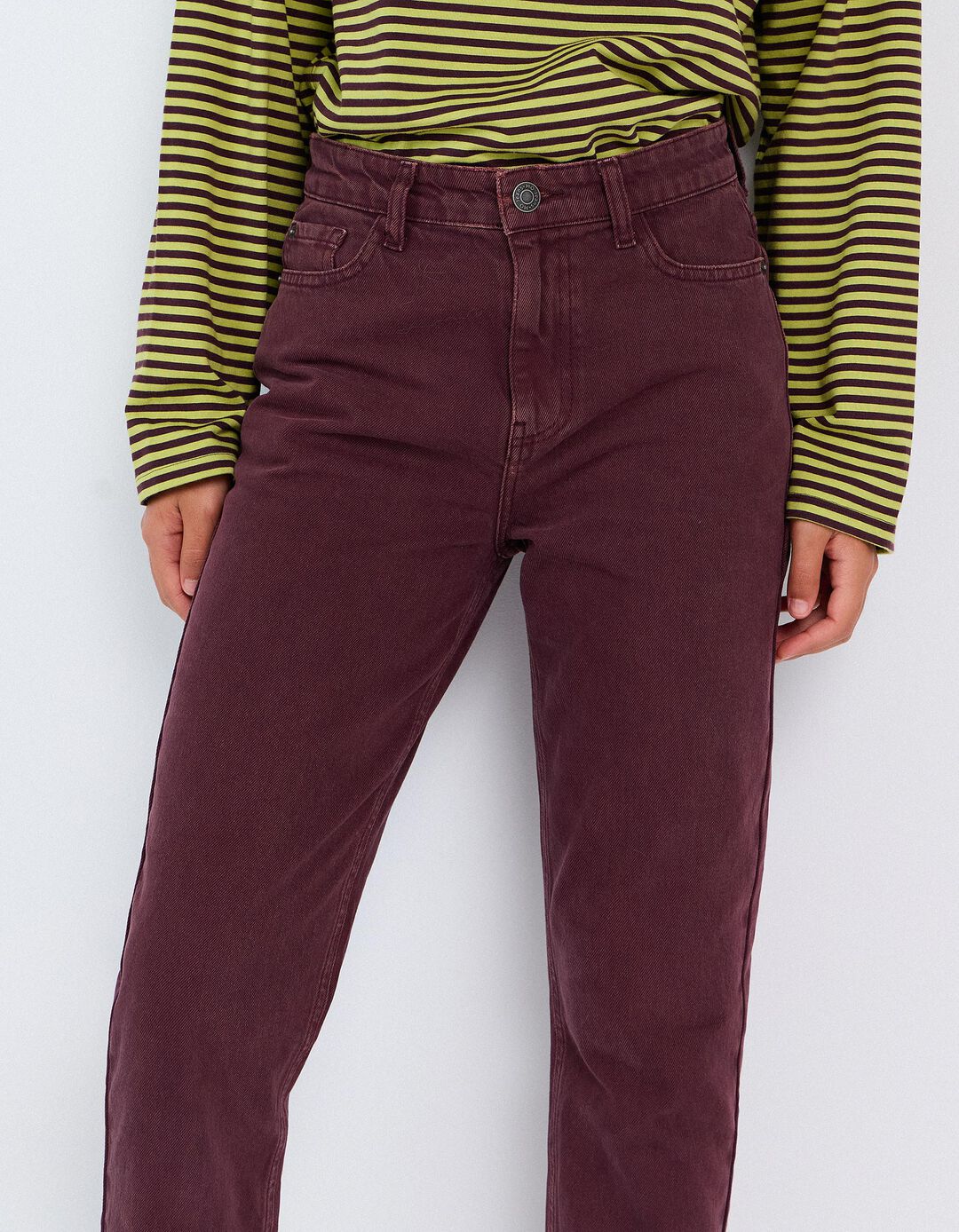 Cal&ccedil;as De Ganga Mom Fit, Mulher, Rosa Escuro