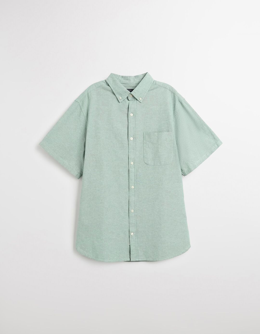 Camisa de Manga Curta, Homem, Verde Claro 