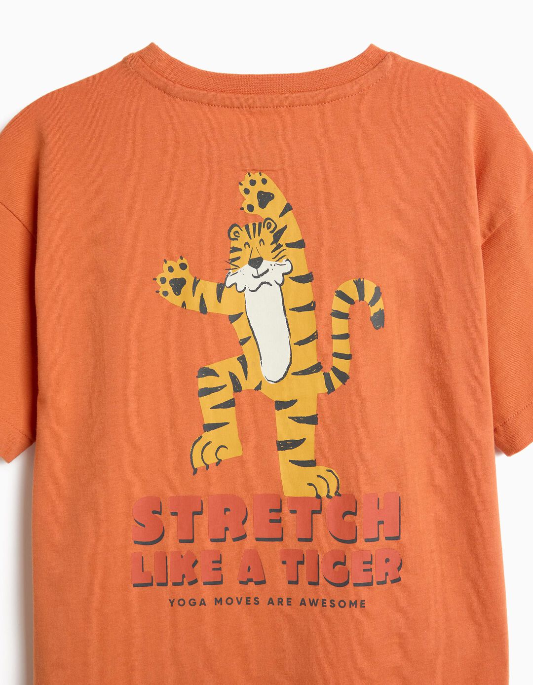 T-shirt Estampada, Menino, Laranja Escuro