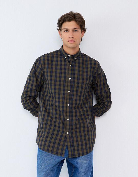 Comprar Online Camisa De Popelina, Homem, Verde Escuro