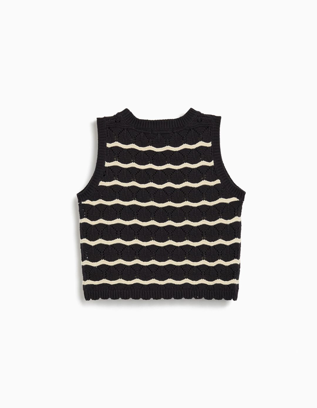 Top Crochet, Menina, Preto 