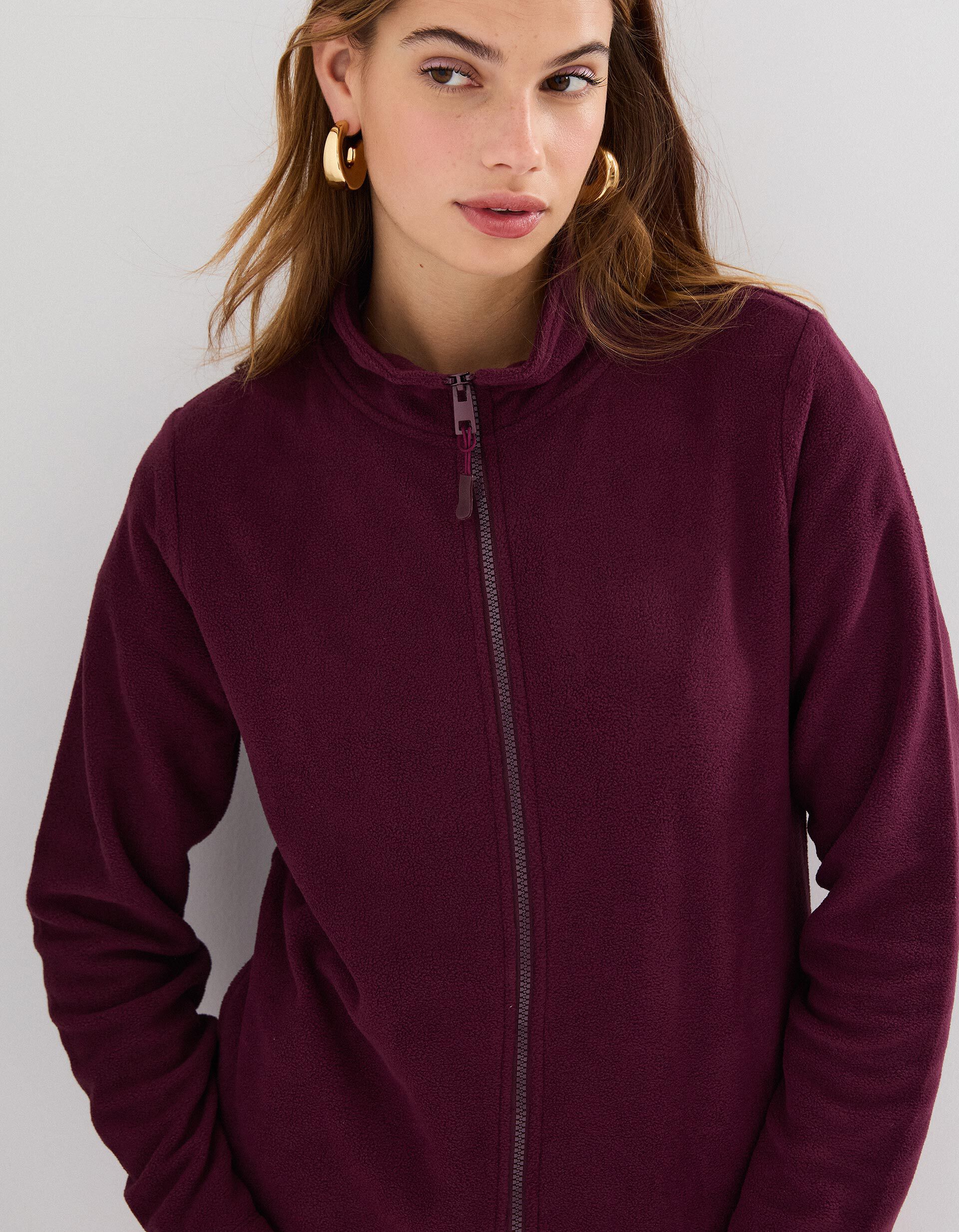 Comprar Online Casaco Polar, Mulher, Vermelho Escuro 