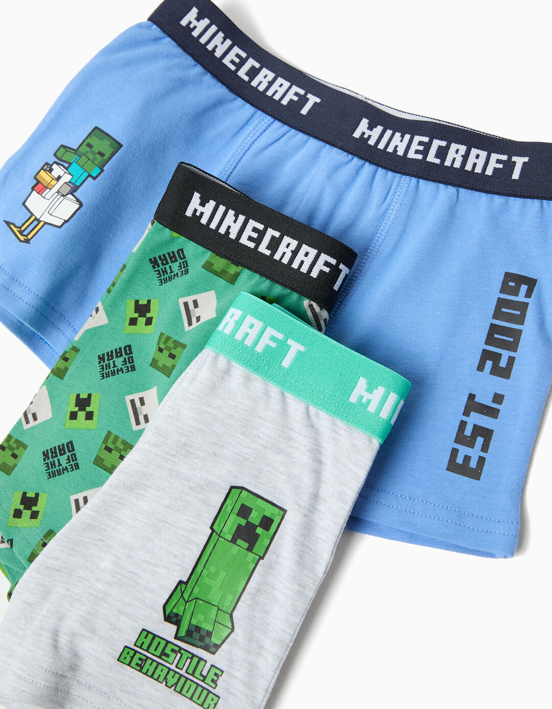 Pack 3 Boxers 'Minecraft', Menino, Multicor