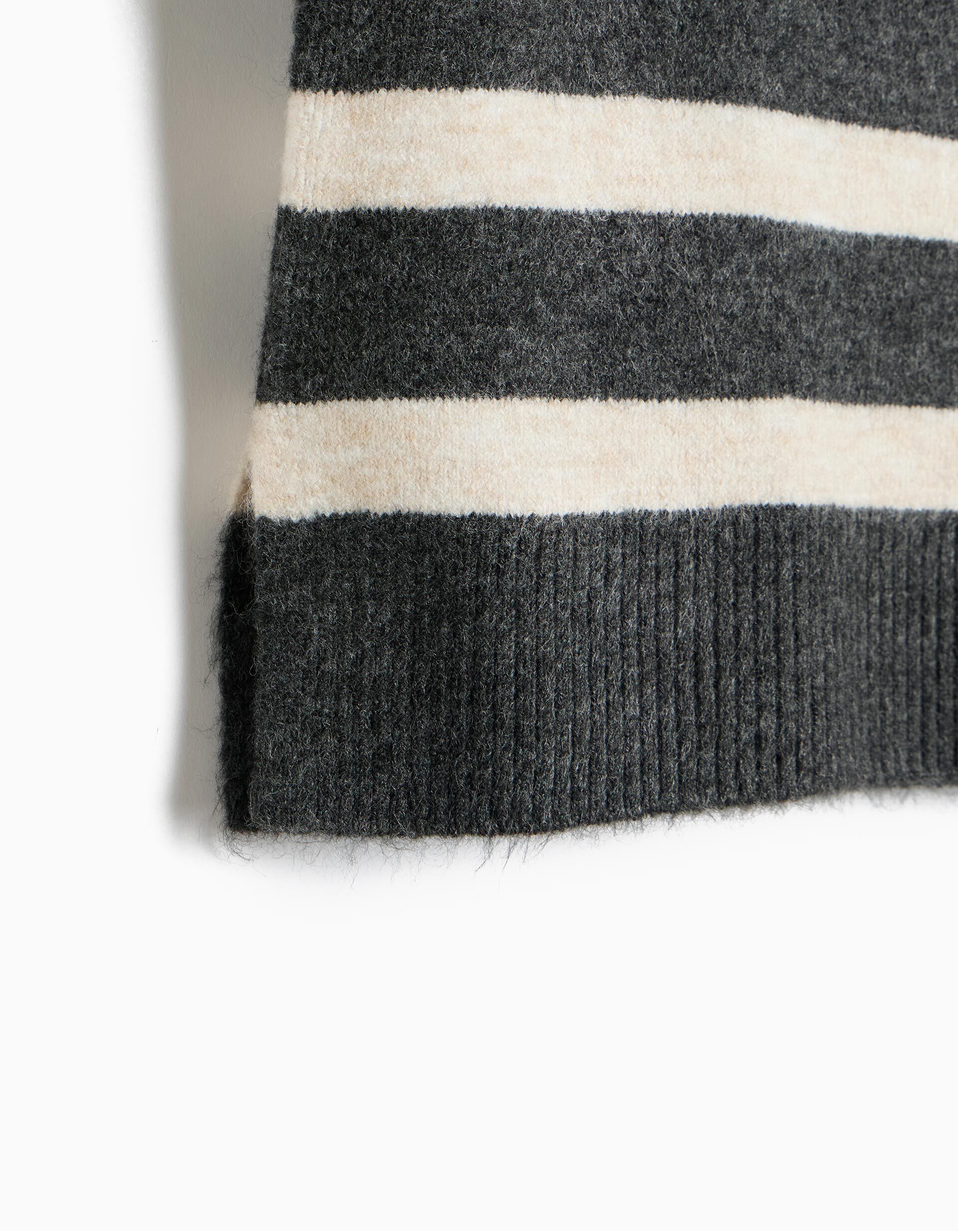 Comprar Online Colete De Malha &Agrave;s Riscas, Menina, Cinzento