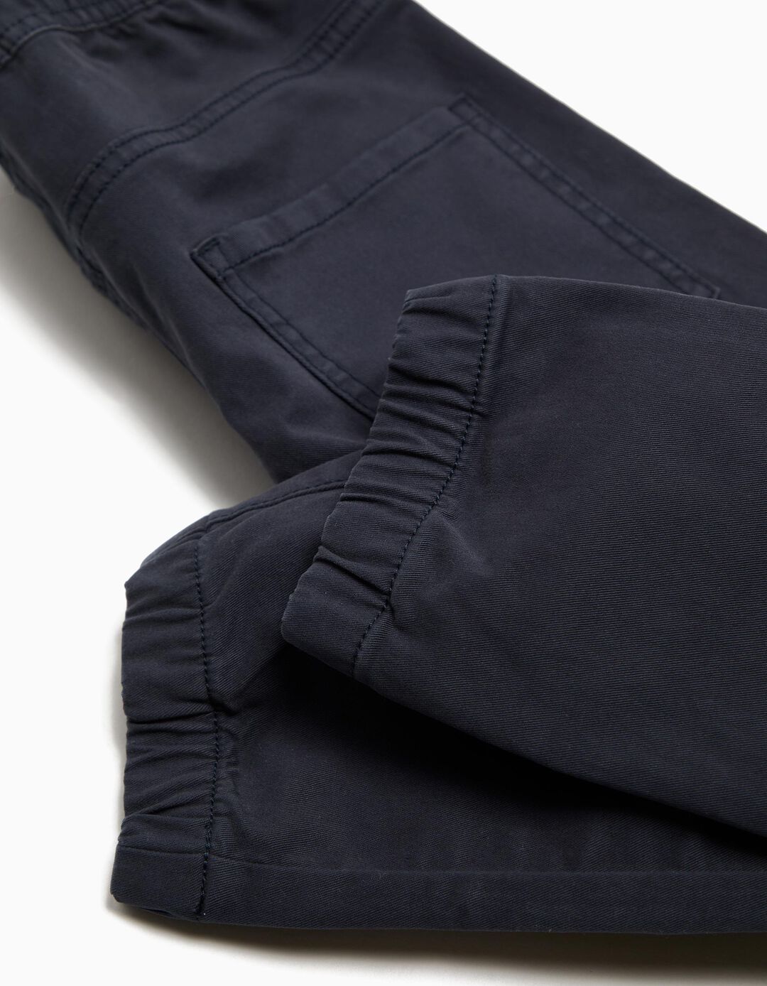 Joggers em Sarja, Menino, Azul Escuro