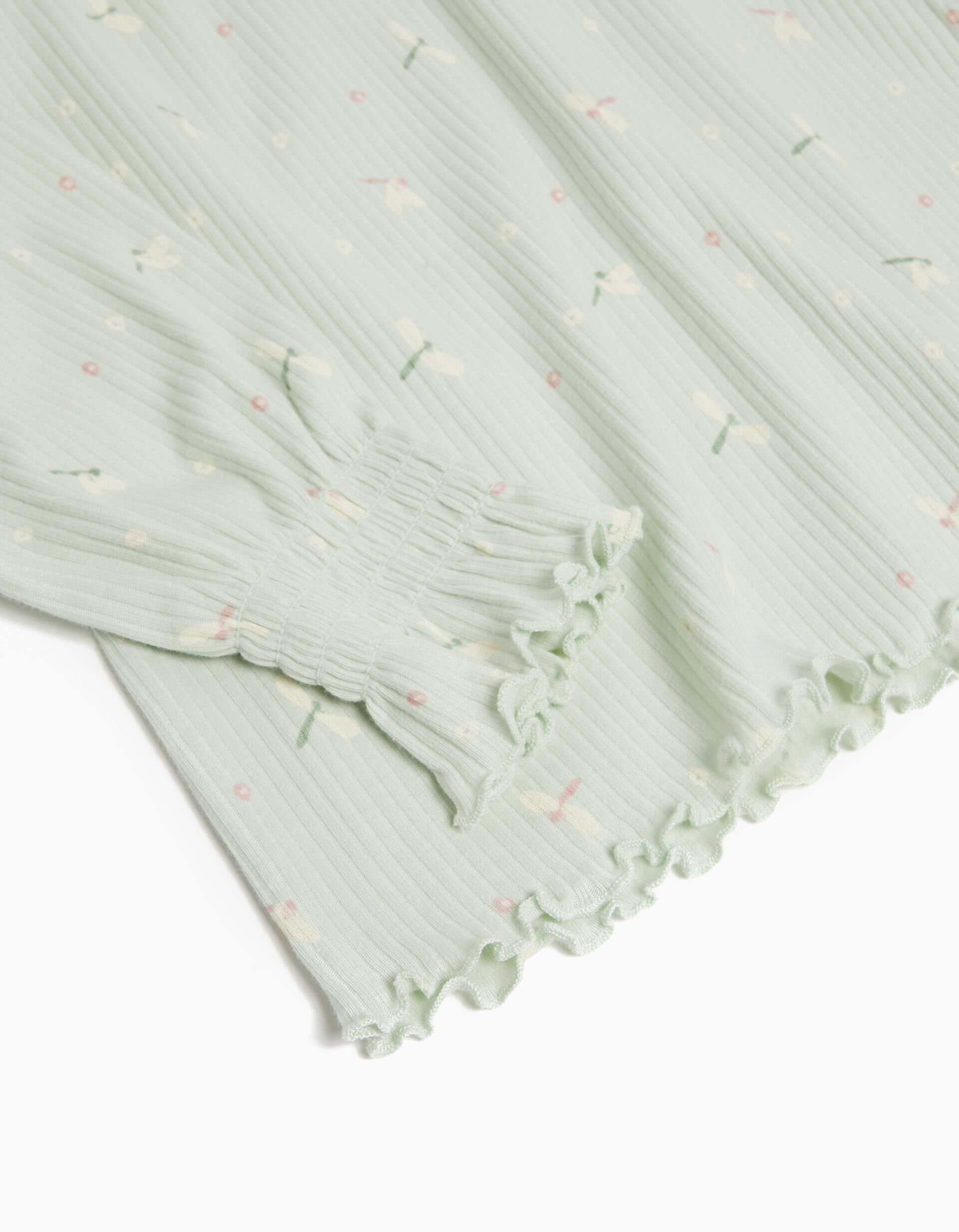 Comprar Online Printed Ribbed Pajamas, Girl, Green